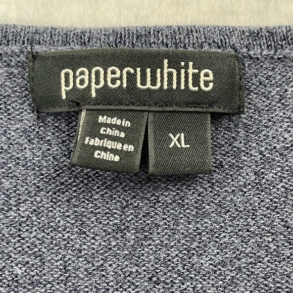 Paperwhite Sweater Womens XL Blue Black Brown Animal Print Wool‎ Angora Rayon - Picture 8 of 10